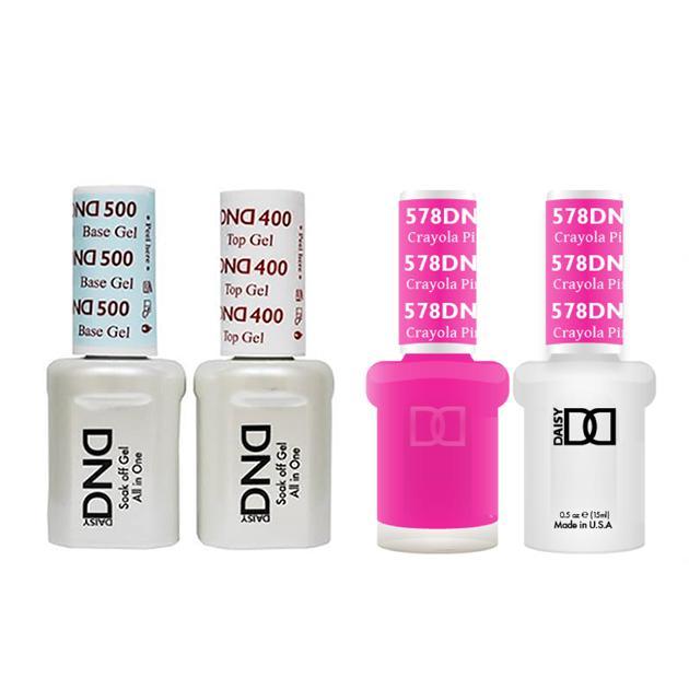 DND - Base, Top, Gel & Lacquer Combo - Crayola Pink - #578 - Gel & Lacquer Polish - Nail Polish at Beyond Polish