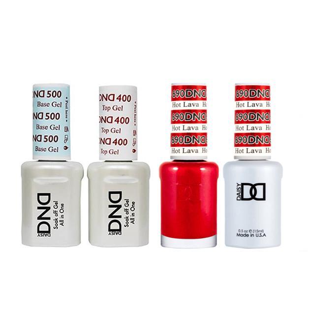 DND - Base, Top, Gel & Lacquer Combo - Hot Lava - #690 - Gel & Lacquer Polish - Nail Polish at Beyond Polish