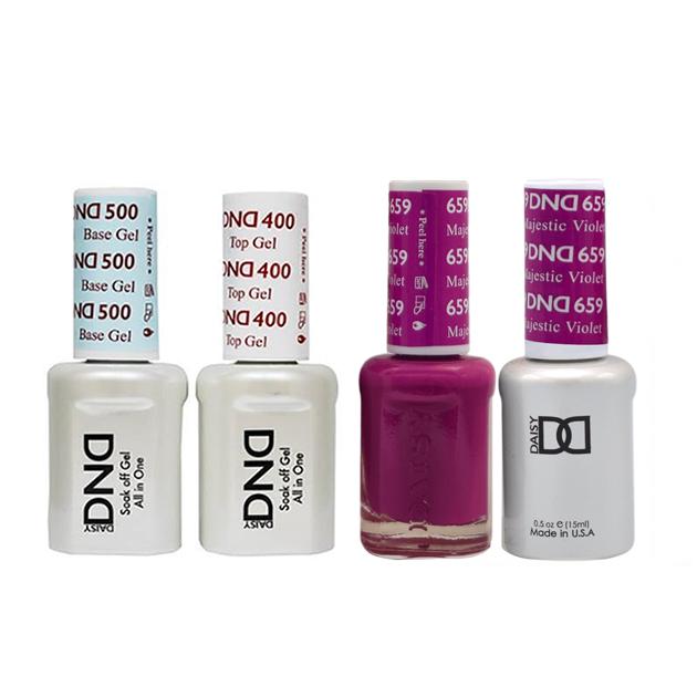 DND - Base, Top, Gel & Lacquer Combo - Majestic Violet - #659 - Gel & Lacquer Polish - Nail Polish at Beyond Polish