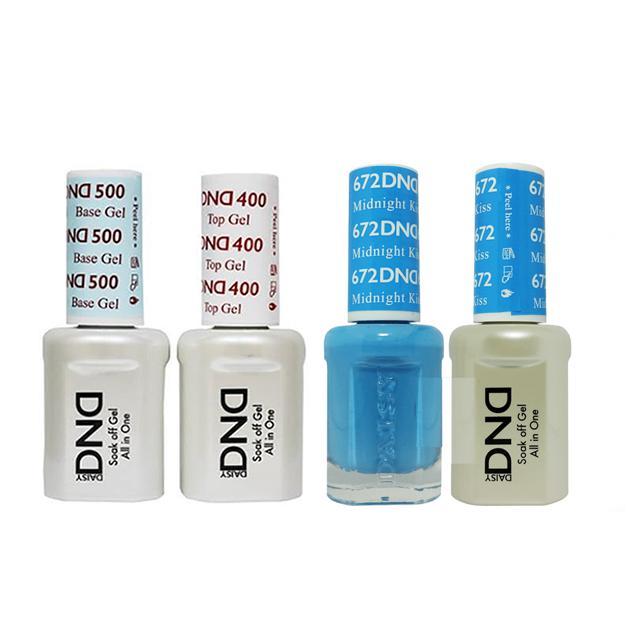 DND - Base, Top, Gel & Lacquer Combo - Midnight Kiss - #672 - Gel & Lacquer Polish - Nail Polish at Beyond Polish