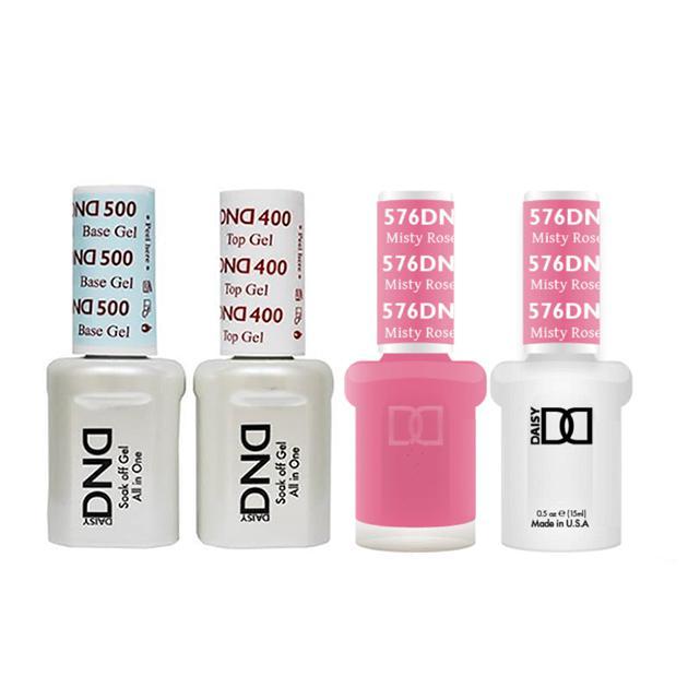 DND - Base, Top, Gel & Lacquer Combo - Misty Rose - #576 - Gel & Lacquer Polish - Nail Polish at Beyond Polish