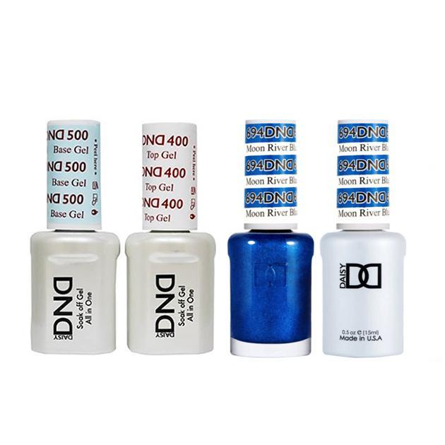 DND - Base, Top, Gel & Lacquer Combo - Moon River Blue - #694 - Gel & Lacquer Polish - Nail Polish at Beyond Polish