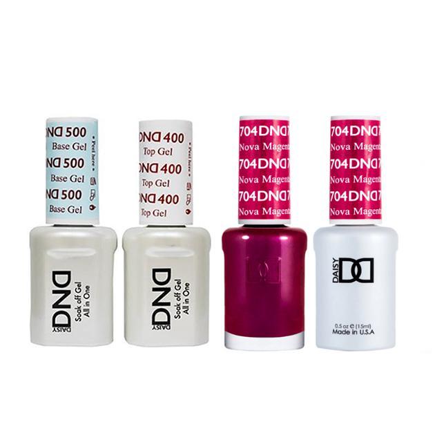 DND - Base, Top, Gel & Lacquer Combo - Nova Magenta - #704 - Gel & Lacquer Polish - Nail Polish at Beyond Polish