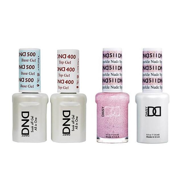 DND - Base, Top, Gel & Lacquer Combo - Nude Sparkle - #511 - Gel & Lacquer Polish - Nail Polish at Beyond Polish