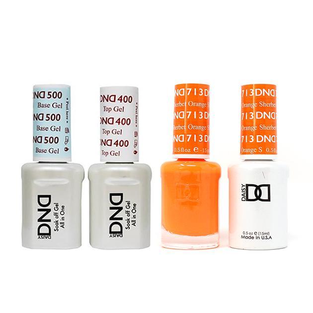 DND - Base, Top, Gel & Lacquer Combo - Orange Sherbet - #713 - Gel & Lacquer Polish - Nail Polish at Beyond Polish