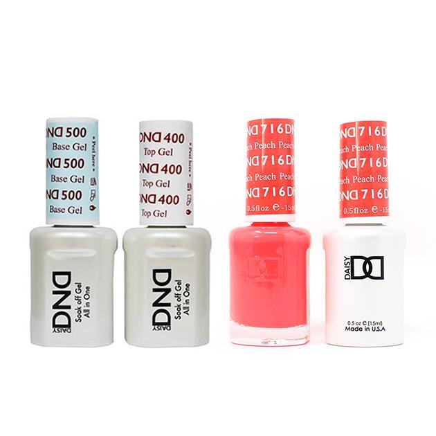 DND - Base, Top, Gel & Lacquer Combo - Peach - #716 - Gel & Lacquer Polish - Nail Polish at Beyond Polish