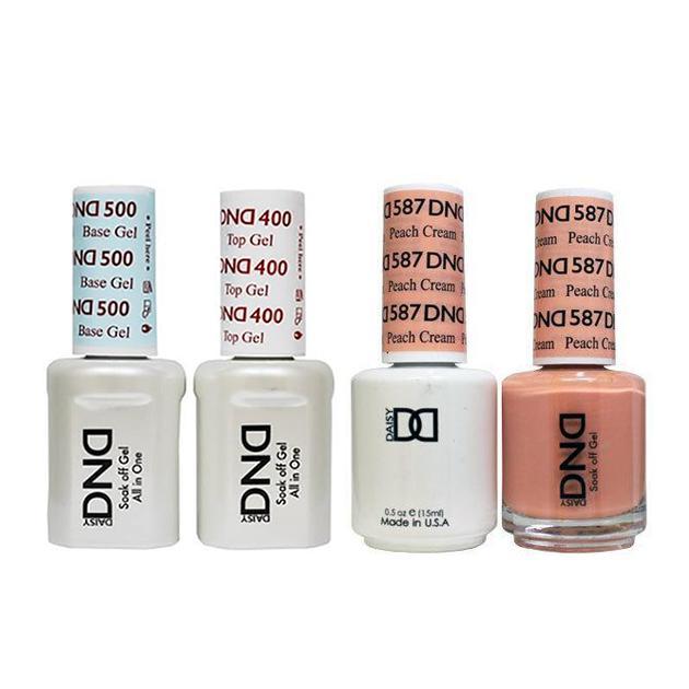 DND - Base, Top, Gel & Lacquer Combo - Peach Cream - #587 - Gel & Lacquer Polish - Nail Polish at Beyond Polish