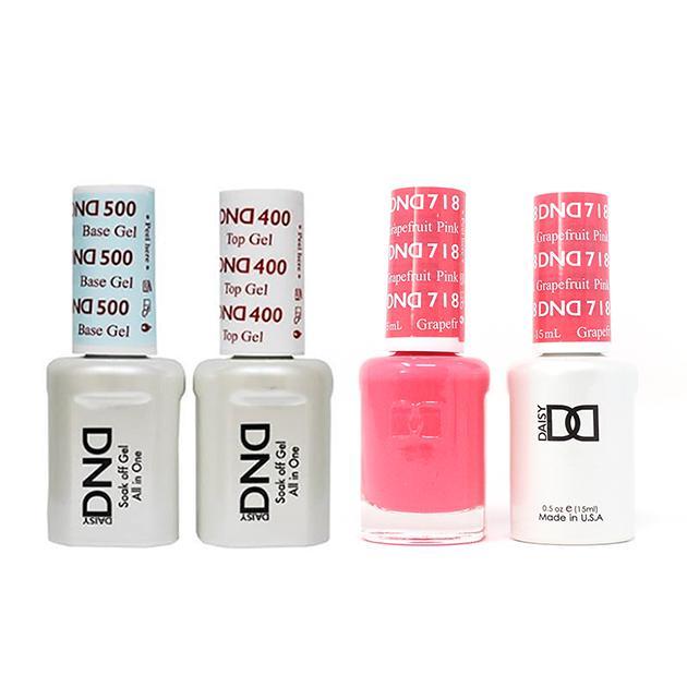 DND - Base, Top, Gel & Lacquer Combo - Pink Grapefruit - #718 - Gel & Lacquer Polish - Nail Polish at Beyond Polish