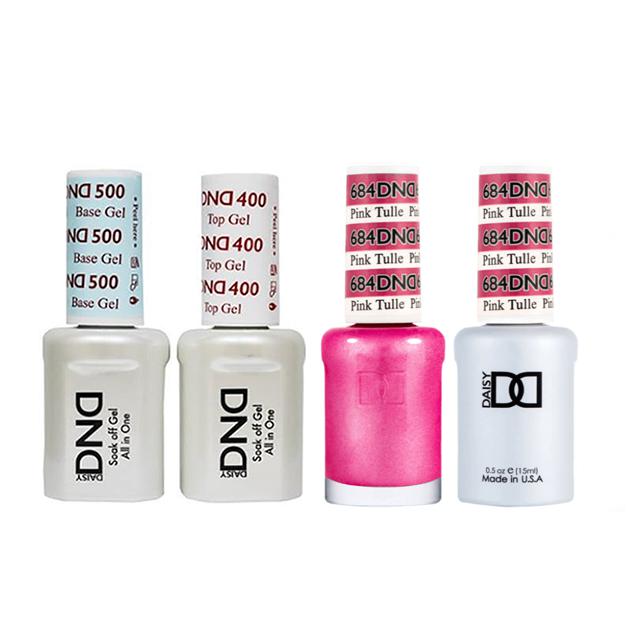 DND - Base, Top, Gel & Lacquer Combo - Pink Tulle - #684 - Gel & Lacquer Polish - Nail Polish at Beyond Polish