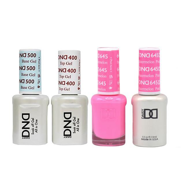 DND - Base, Top, Gel & Lacquer Combo - Pinky Watermelon - #645 - Gel & Lacquer Polish - Nail Polish at Beyond Polish