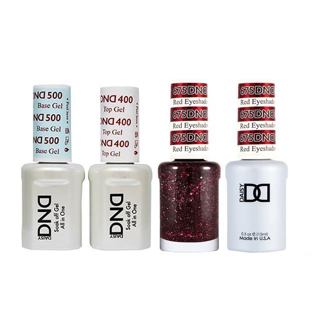 DND - Base, Top, Gel & Lacquer Combo - Red Eyeshadow - #675 - Gel & Lacquer Polish - Nail Polish at Beyond Polish