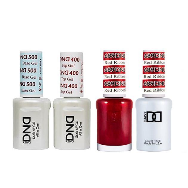DND - Base, Top, Gel & Lacquer Combo - Red Ribbons - #689 - Gel & Lacquer Polish - Nail Polish at Beyond Polish