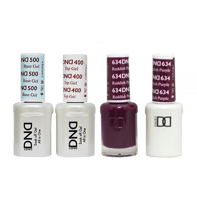 DND - Base, Top, Gel & Lacquer Combo - Reddish Purple - #634 - Gel & Lacquer Polish - Nail Polish at Beyond Polish