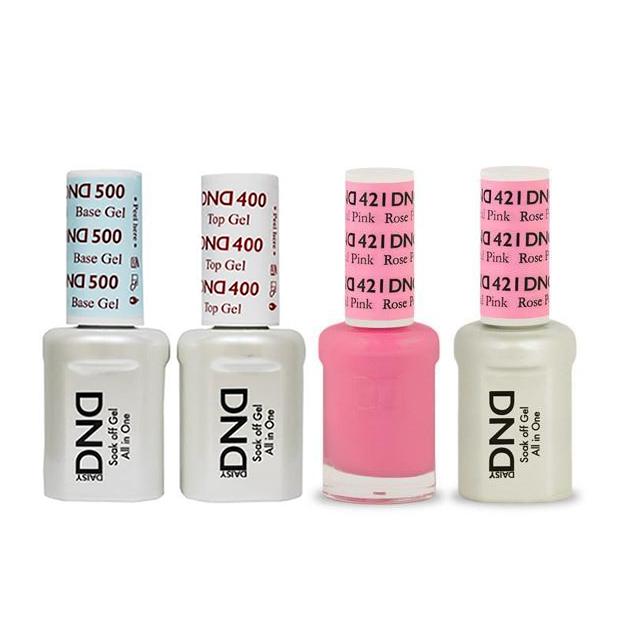 DND - Base, Top, Gel & Lacquer Combo - Rose Petal Pink - #421 - Gel & Lacquer Polish - Nail Polish at Beyond Polish