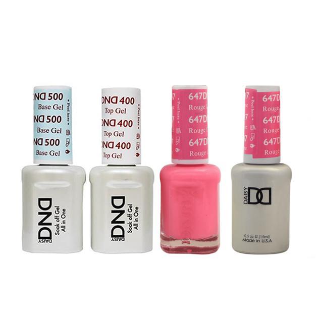 DND - Base, Top, Gel & Lacquer Combo - Rouge Couture - #647 - Gel & Lacquer Polish - Nail Polish at Beyond Polish
