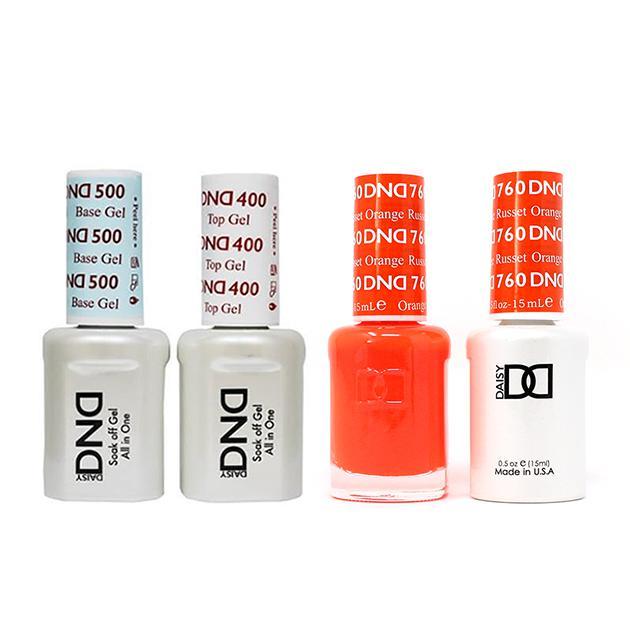 DND - Base, Top, Gel & Lacquer Combo - Russet Orange - #760 - Gel & Lacquer Polish - Nail Polish at Beyond Polish