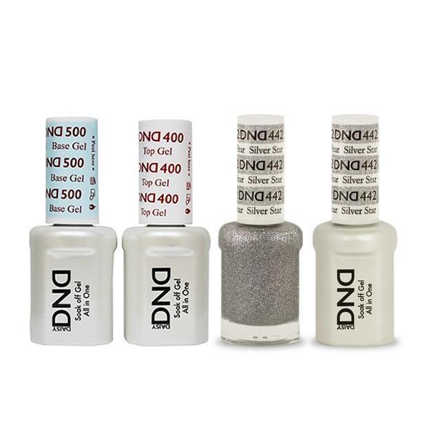 DND - Base, Top, Gel & Lacquer Combo - Silver Star - #442 - Gel & Lacquer Polish - Nail Polish at Beyond Polish