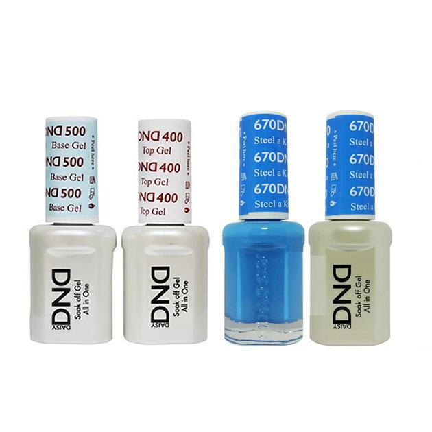 DND - Base, Top, Gel & Lacquer Combo - Steel a Kiss - #670 - Gel & Lacquer Polish - Nail Polish at Beyond Polish