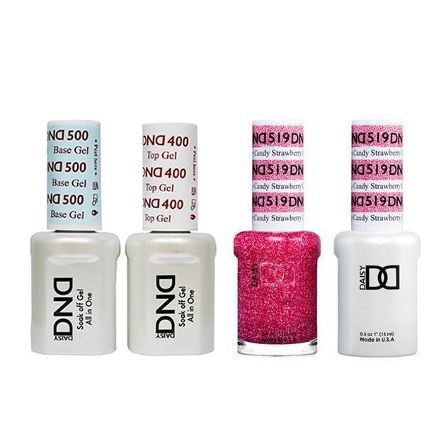 DND - Base, Top, Gel & Lacquer Combo - Strawberry Candy - #519 - Gel & Lacquer Polish - Nail Polish at Beyond Polish