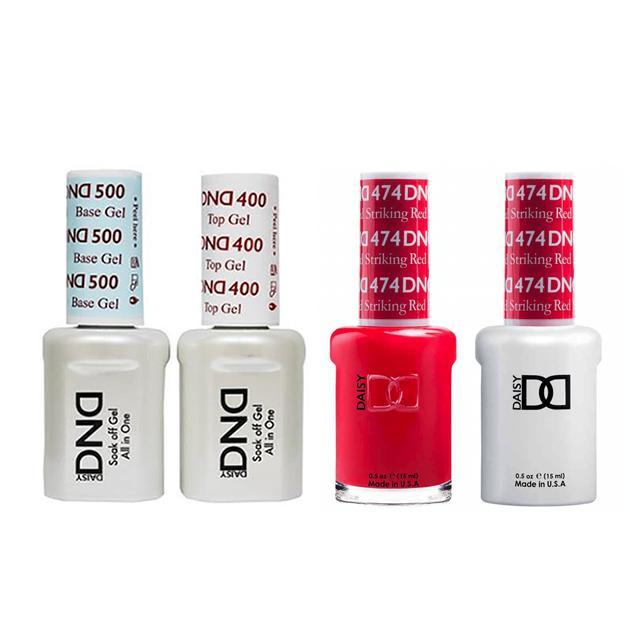 DND - Base, Top, Gel & Lacquer Combo - Striking Red - #474 - Gel & Lacquer Polish - Nail Polish at Beyond Polish