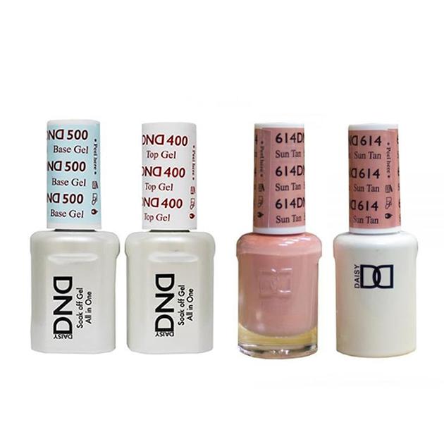 DND - Base, Top, Gel & Lacquer Combo - Sun Tan - #614 - Gel & Lacquer Polish - Nail Polish at Beyond Polish