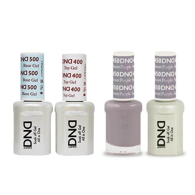 DND - Base, Top, Gel & Lacquer Combo - Sweet Purple - #450 - Gel & Lacquer Polish - Nail Polish at Beyond Polish