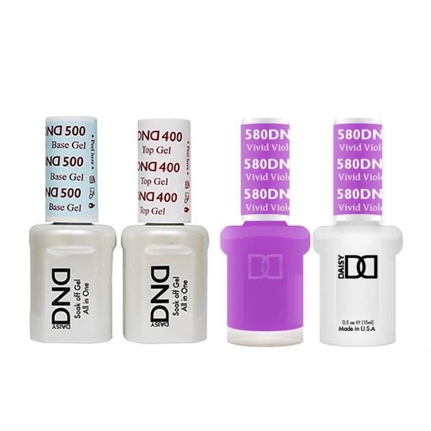 DND - Base, Top, Gel & Lacquer Combo - Vivid Violet - #580 - Gel & Lacquer Polish - Nail Polish at Beyond Polish
