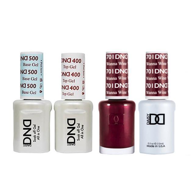 DND - Base, Top, Gel & Lacquer Combo - Wanna Wine - #701 - Gel & Lacquer Polish - Nail Polish at Beyond Polish