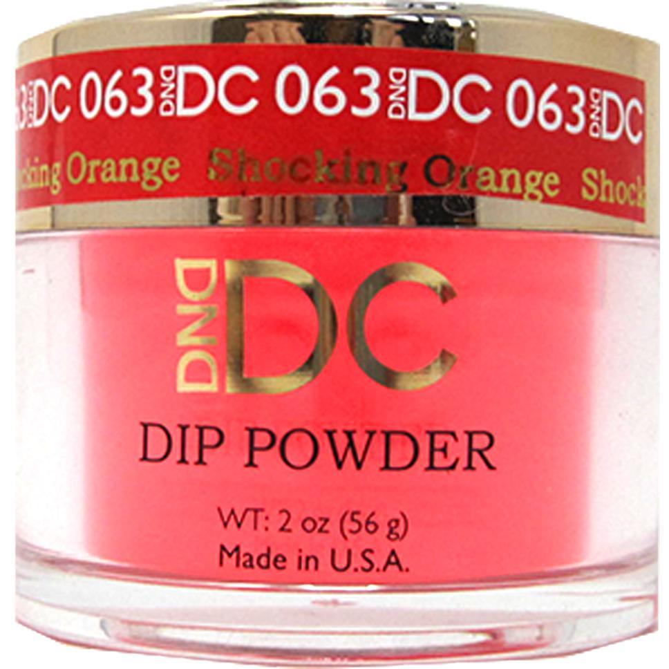 DND - DC Dip Powder - Shocking Orange 2 oz - #063 - Gel & Lacquer Polish - Nail Polish at Beyond Polish