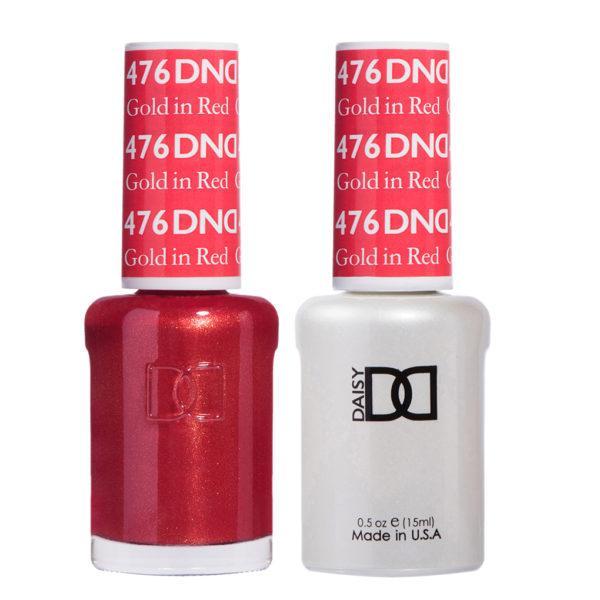 DND - Gel & Lacquer - Gold in Red - #476 - Gel & Lacquer Polish - Nail Polish at Beyond Polish