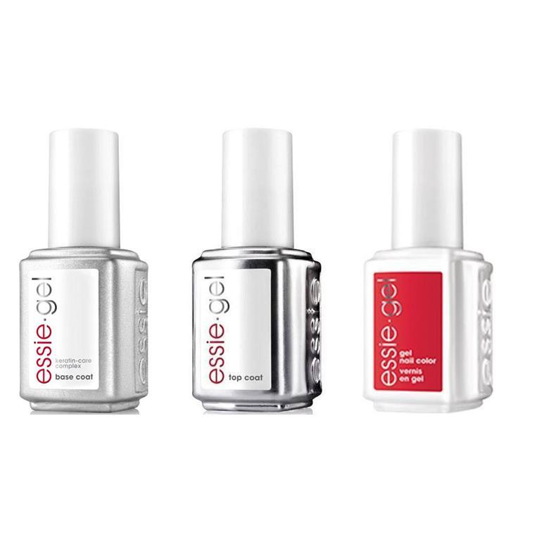 Essie Combo - Gel, Base & Top - Really Red 90G - Gel Polish - Nail Polish at Beyond Polish