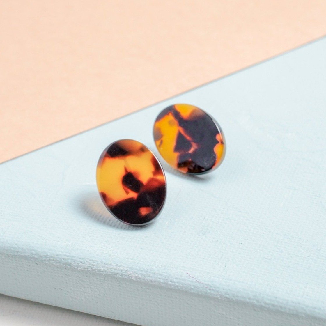 Everyday Oval Resin Studs - Earrings - Nail Polish at Beyond Polish