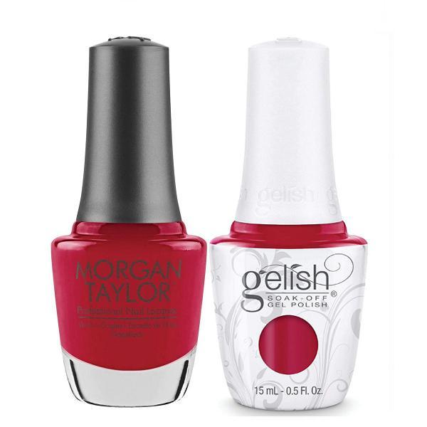 Gelish & Morgan Taylor Combo - Hot Rod Red - Gel & Lacquer Polish - Nail Polish at Beyond Polish