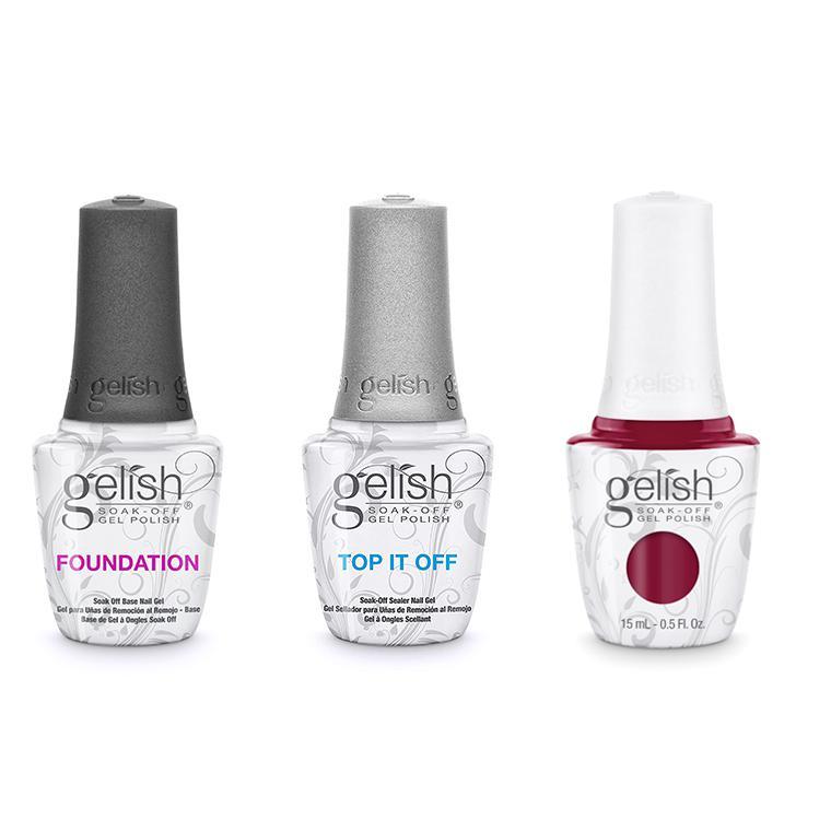 Harmony Gelish Combo - Base, Top & Hello Merlot! - Gel Polish - Nail Polish at Beyond Polish