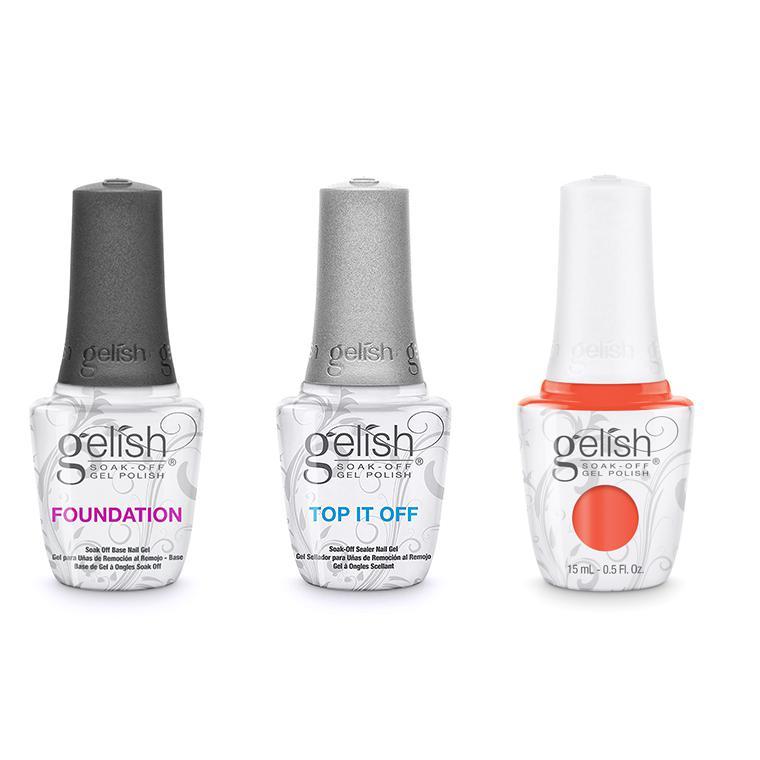 Harmony Gelish Combo - Base, Top & Tiki Tiki Laranga - Gel Polish - Nail Polish at Beyond Polish