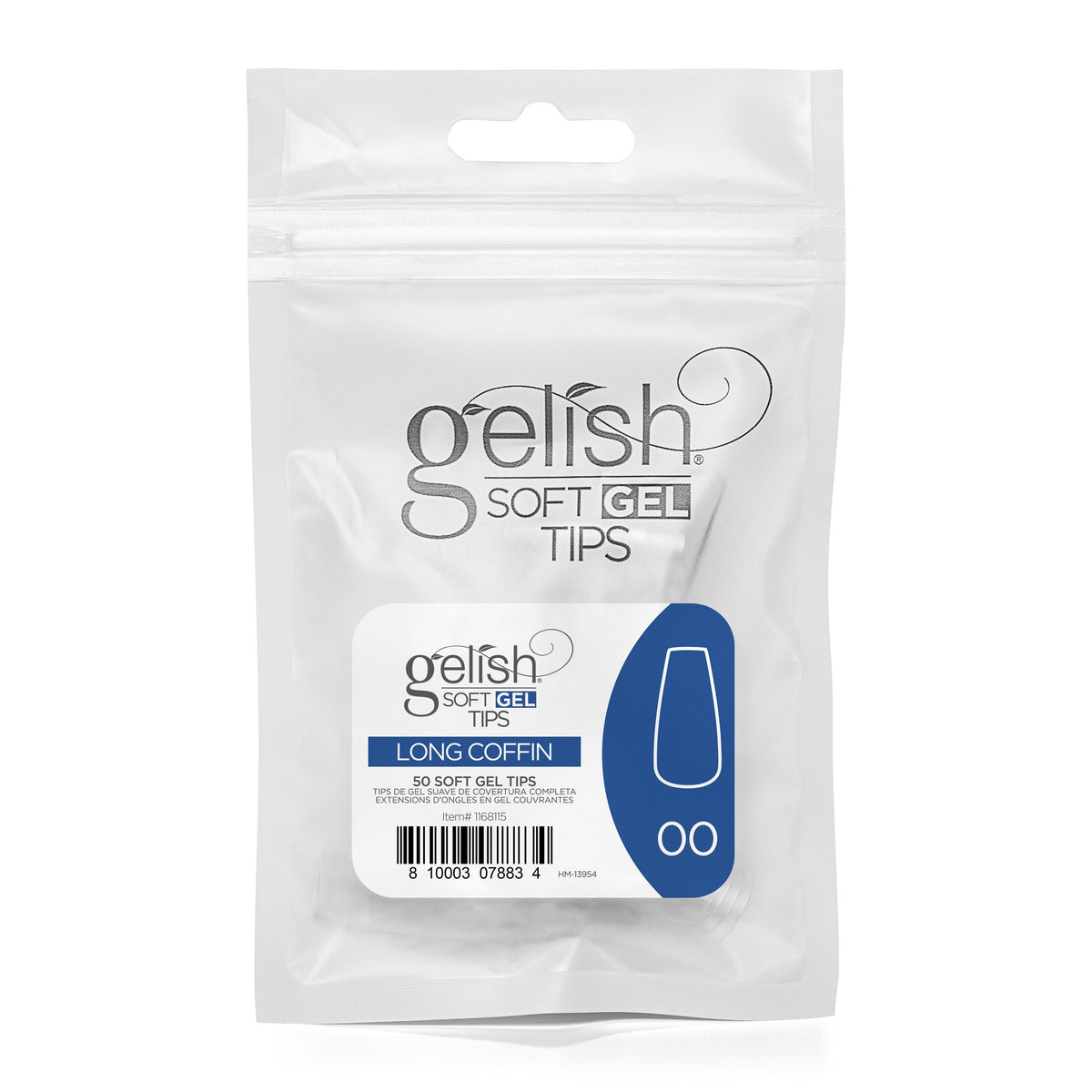 Harmony Gelish - Soft Gel Tips - Long Coffin Size 00 50CT Refill - Nail Extensions - Nail Polish at Beyond Polish