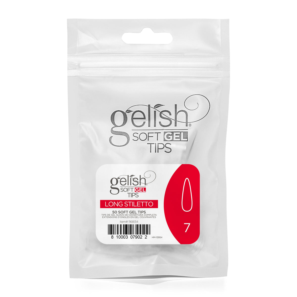 Harmony Gelish - Soft Gel Tips - Long Stiletto Size 7 50CT Refill - Nail Extensions - Nail Polish at Beyond Polish