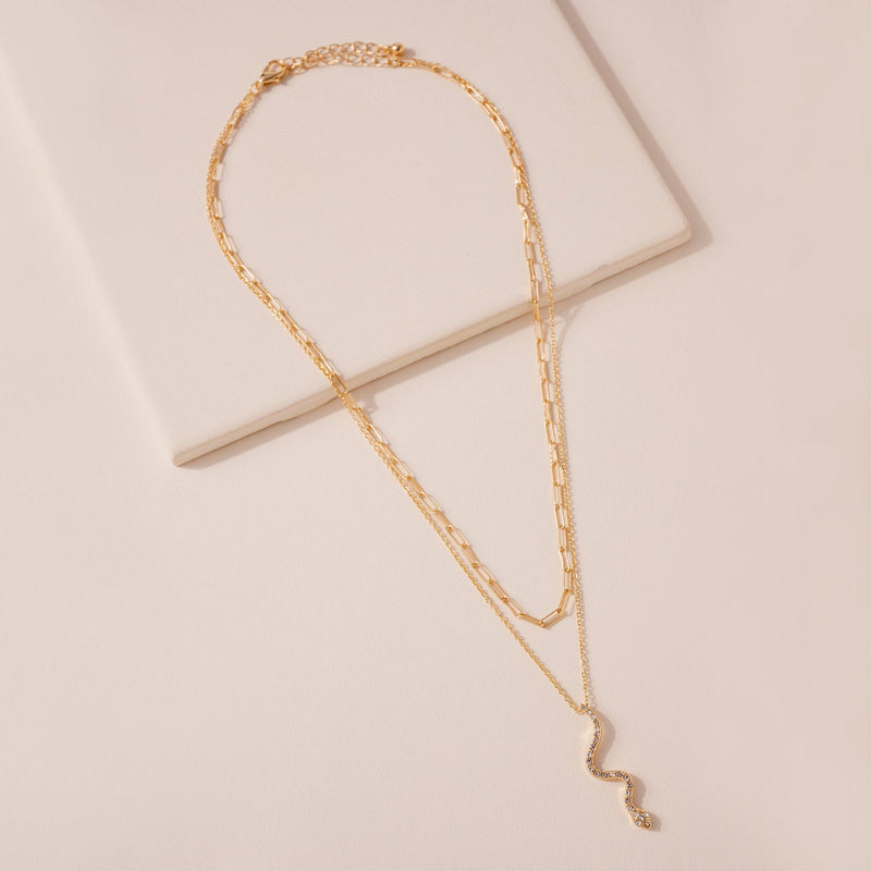 Layered Snake Chain Necklace - Necklaces - Nail Polish at Beyond Polish