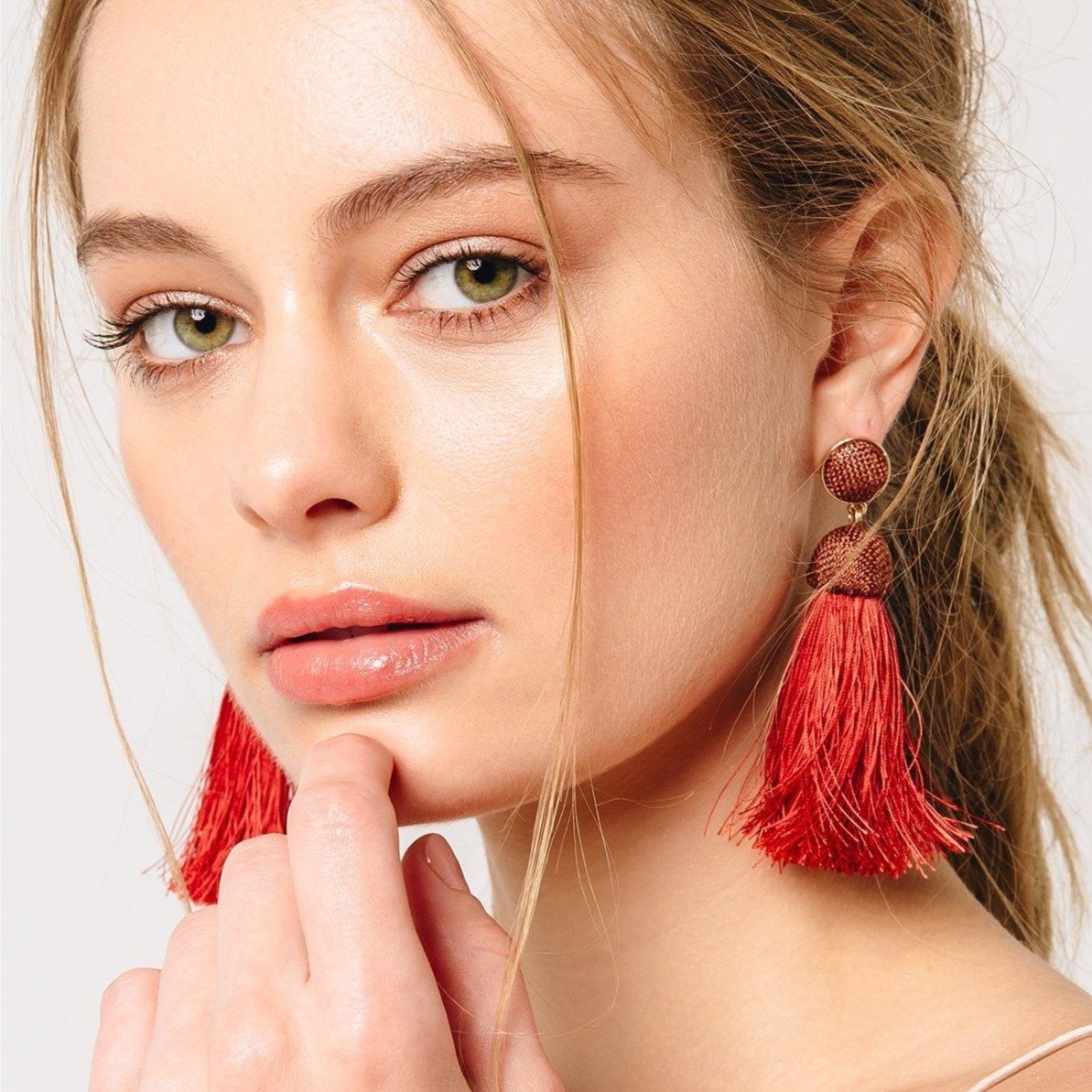 Merlot Tassel Earrings - Earrings - Nail Polish at Beyond Polish
