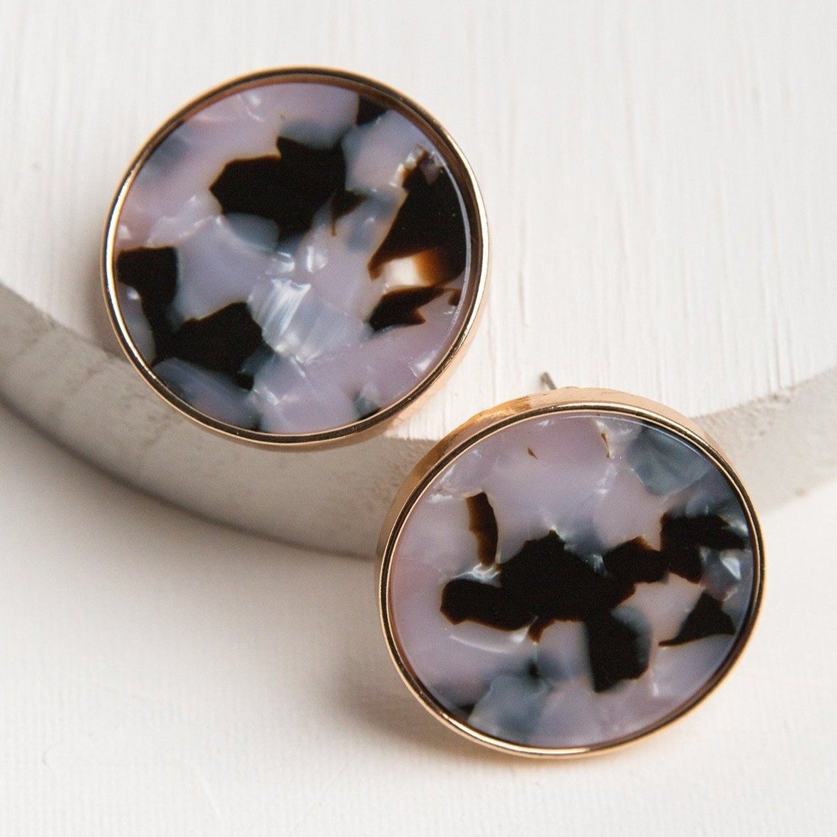 Mia Circle Resin Earrings - Earrings - Nail Polish at Beyond Polish