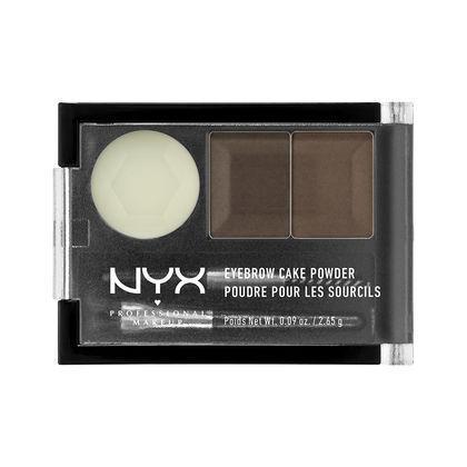 NYX Eyebrow Cake Powder - Dark Brown/ Brown - #ECP02 - Eyes - Nail Polish at Beyond Polish