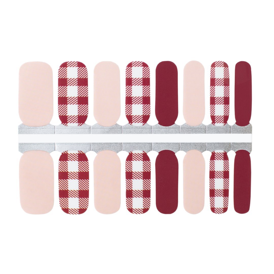 Nails Mailed - Nail Polish Wrap - Red Check - Nail Wrap - Nail Polish at Beyond Polish