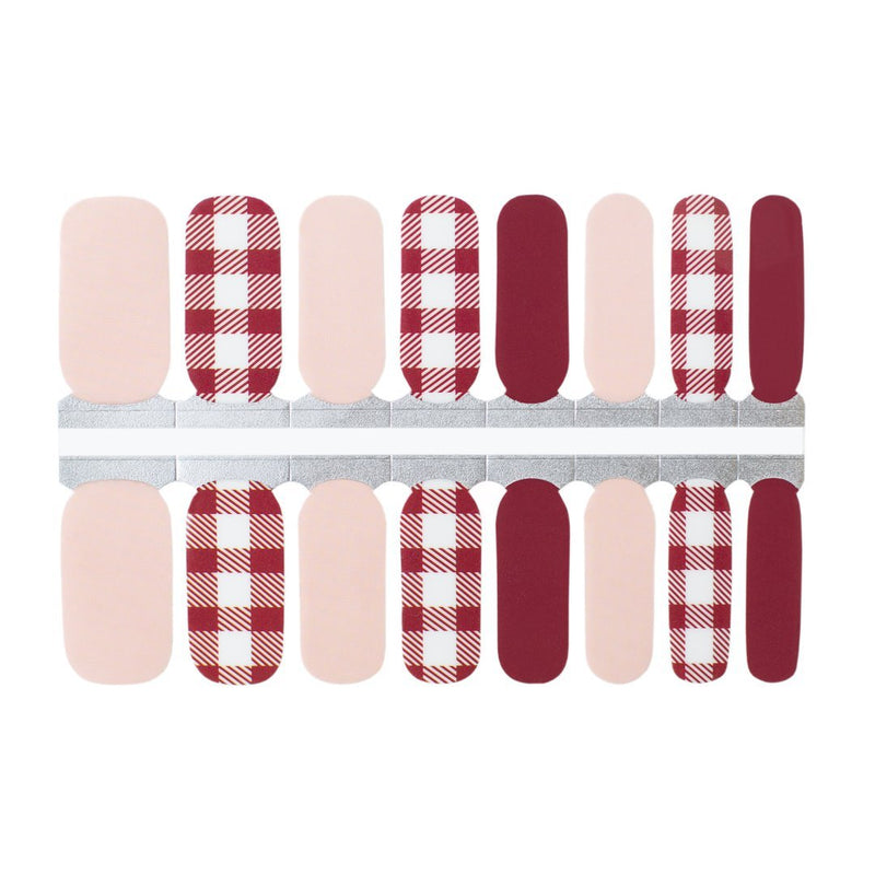 Nails Mailed - Nail Polish Wrap - Red Check - Nail Wrap - Nail Polish at Beyond Polish