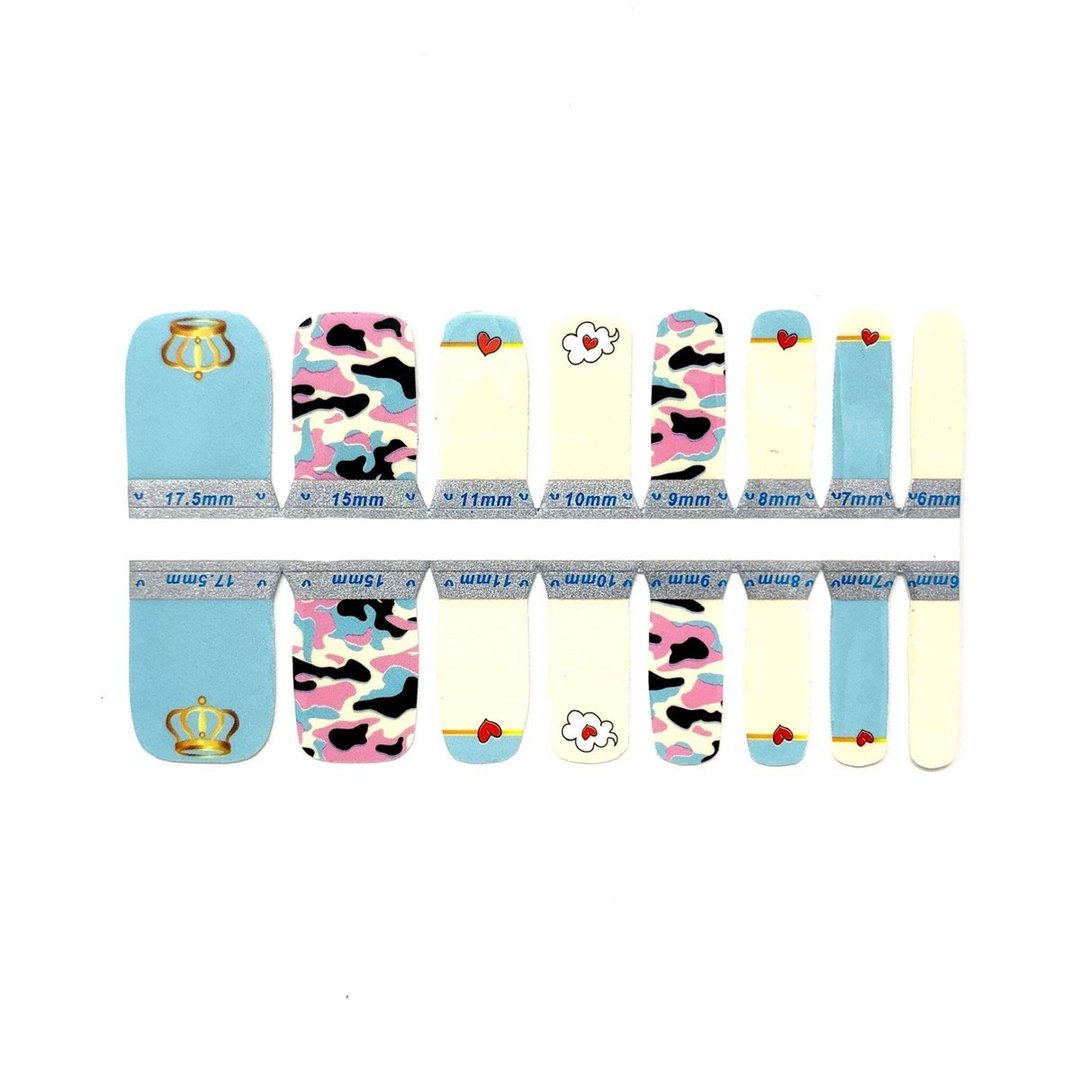 Nails Mailed - Pedicure Wrap - Colorful Camouflage - Nail Wrap - Nail Polish at Beyond Polish