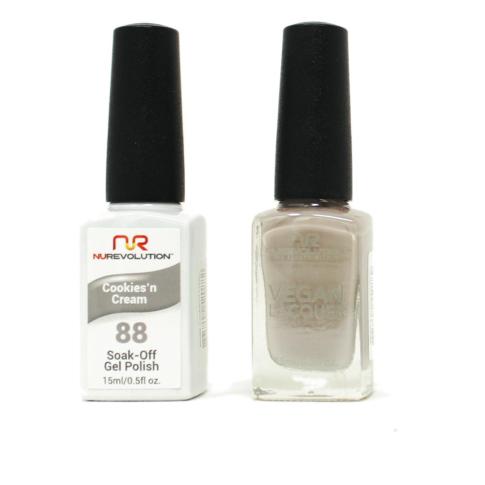 NuRevolution - Gel & Lacquer - Cookies 'n Cream - #88 - Gel & Lacquer Polish - Nail Polish at Beyond Polish