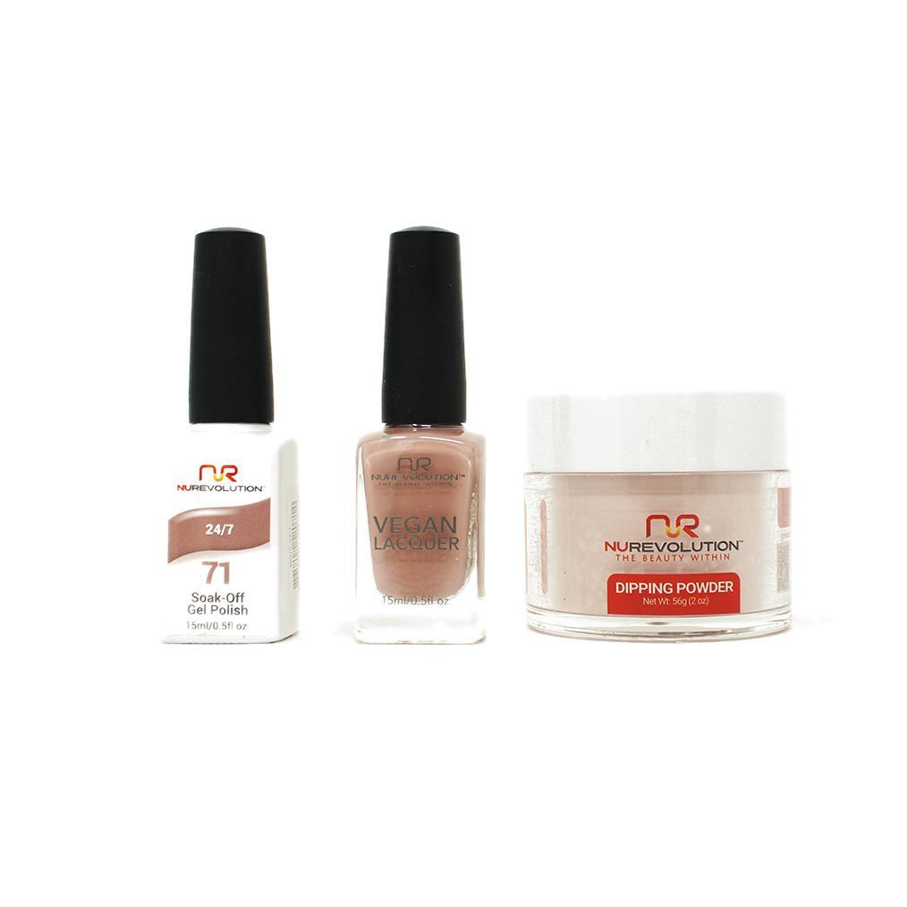 NuRevolution - Gel, Lacquer & Dip Combo - 24/7 - #71 - Gel, Lacquer & Dip - Nail Polish at Beyond Polish