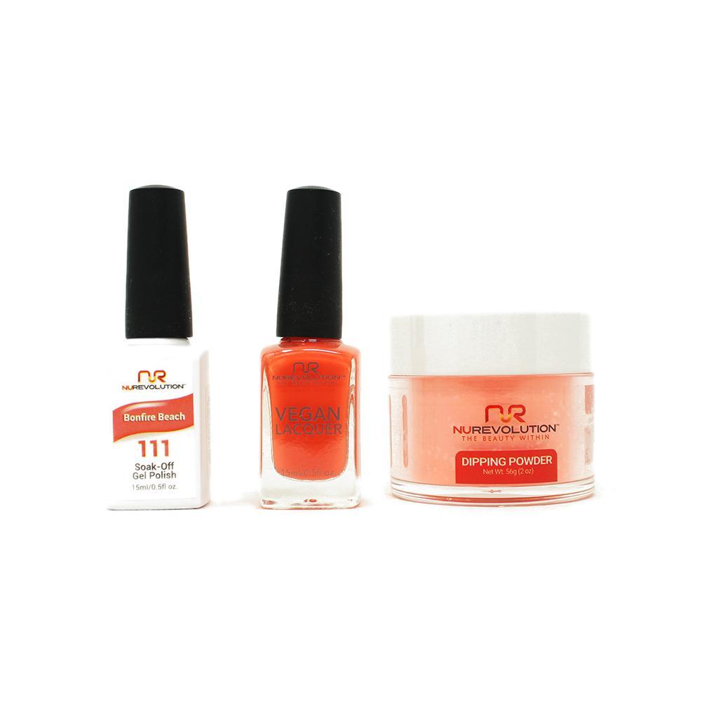 NuRevolution - Gel, Lacquer & Dip Combo - Bonfire Beach - #111 - Gel, Lacquer & Dip - Nail Polish at Beyond Polish