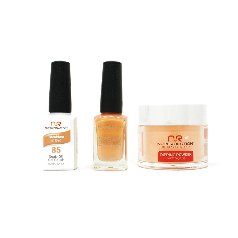 NuRevolution - Gel, Lacquer & Dip Combo - Breakfast in Bed - #85 - Gel, Lacquer & Dip - Nail Polish at Beyond Polish
