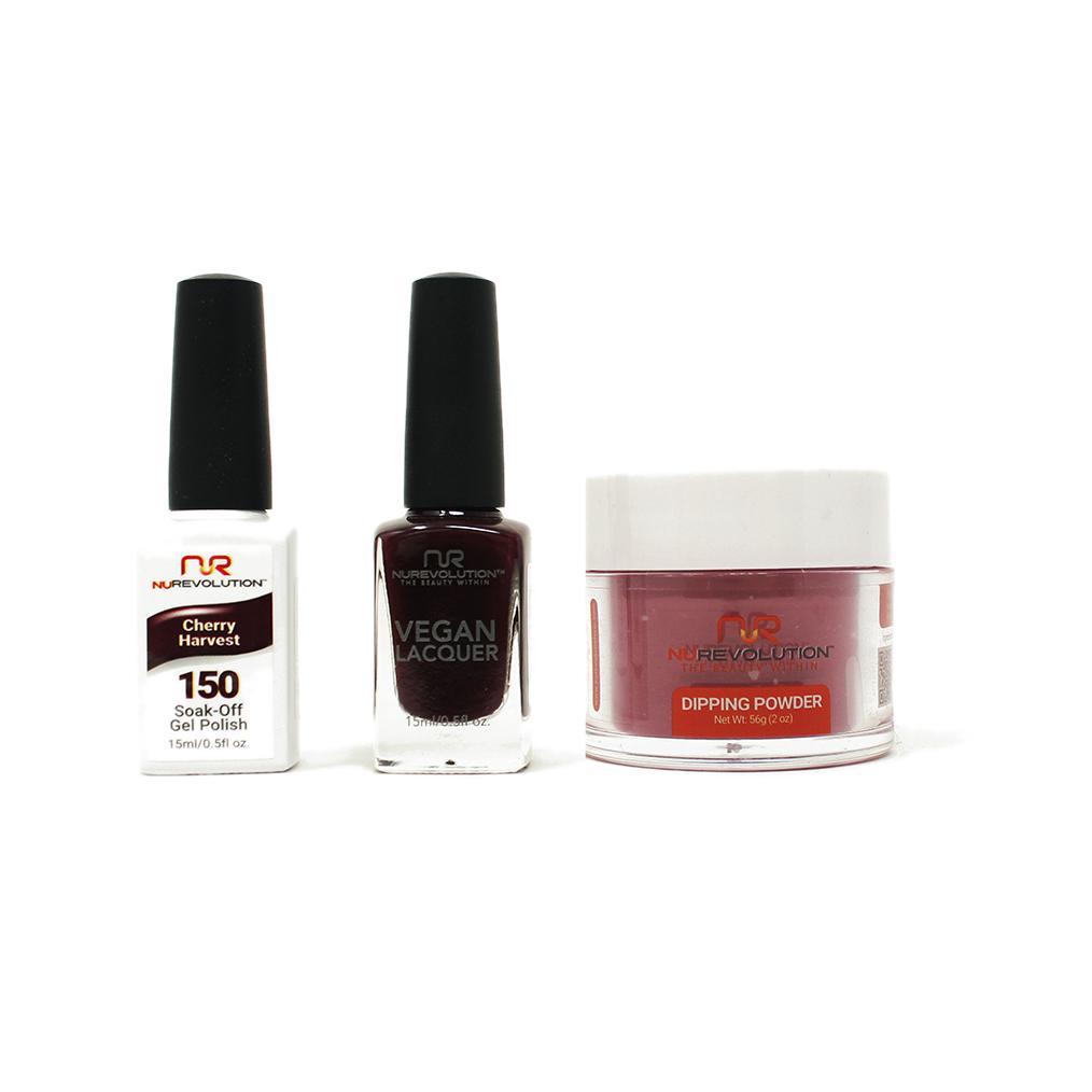 NuRevolution - Gel, Lacquer & Dip Combo - Cherry Harvest - #150 - Gel, Lacquer & Dip - Nail Polish at Beyond Polish