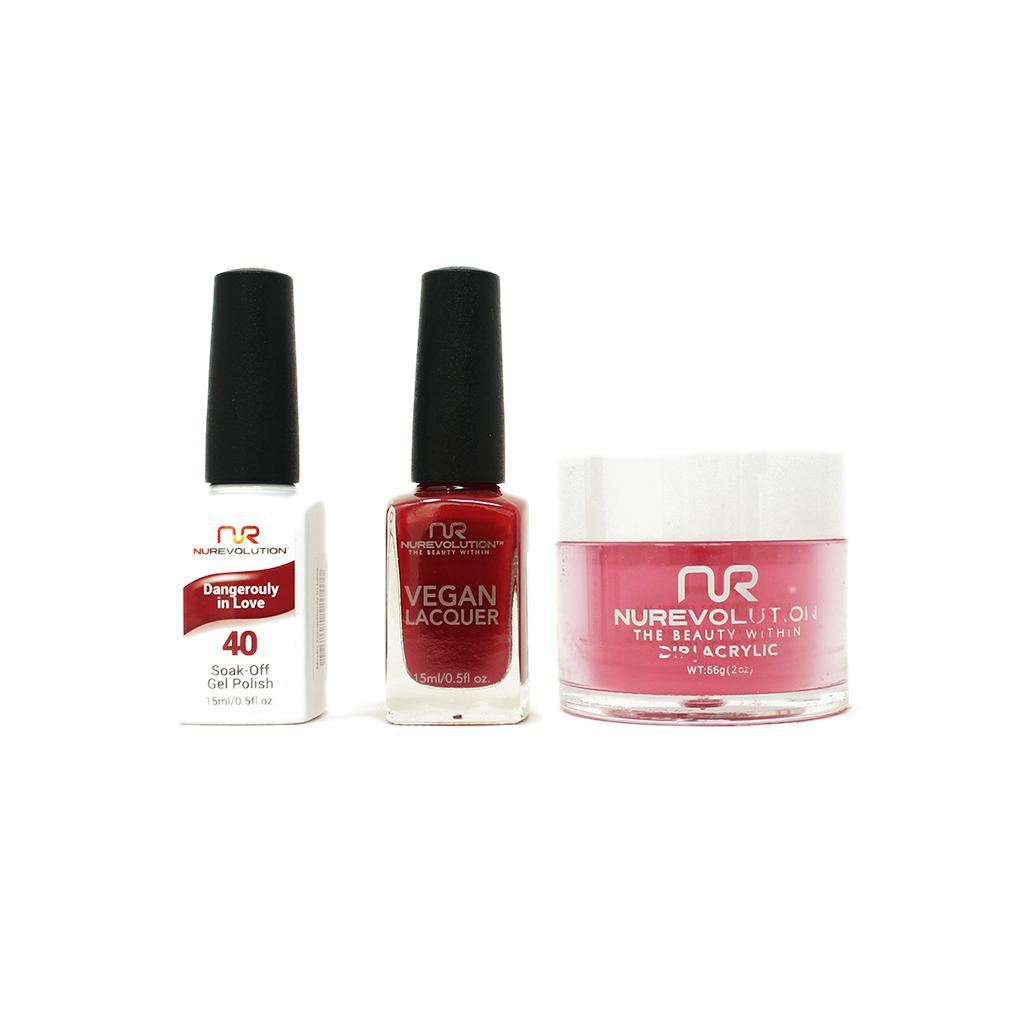 NuRevolution - Gel, Lacquer & Dip Combo - Dangerouly in Love - #40 - Gel, Lacquer & Dip - Nail Polish at Beyond Polish